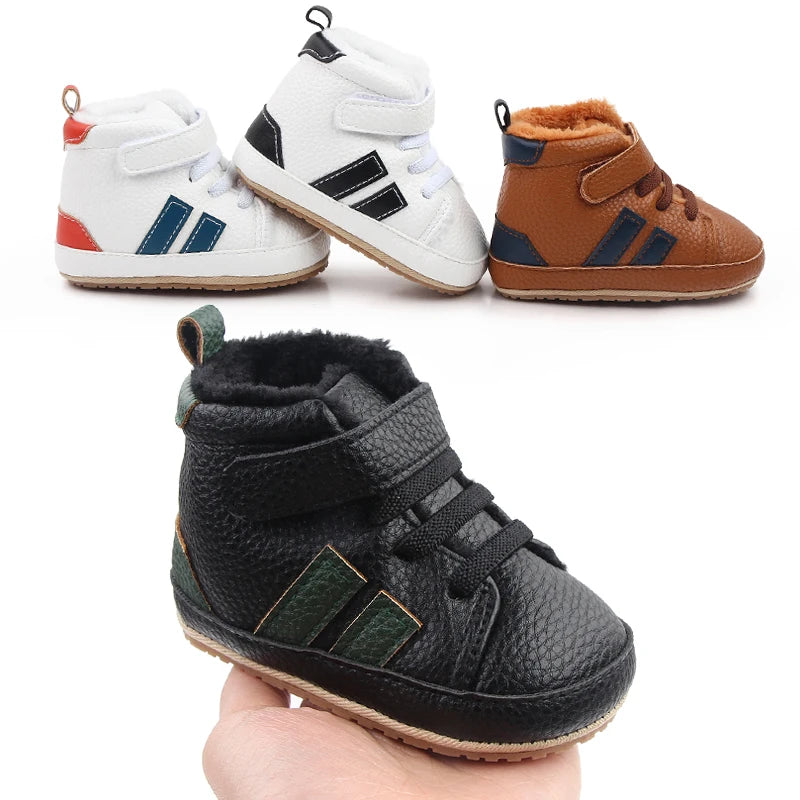 Baby Winter and Autumn Toddler Infant First Walking Shoes Ankle-covered