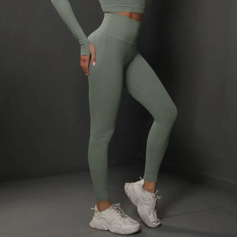 Women Seamless Yoga Pants Fitness Sports Running Sportswear Stretchy Lifting Tights