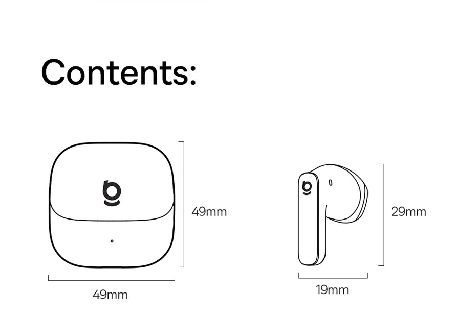 Baseus Bass BS1 NC -40dB Realtime Adaptive ANC Wireless Earbuds Bluetooth 6.0 Semi-Open Earphones LDAC Hi-Res Audio 6-Mic AI ENC