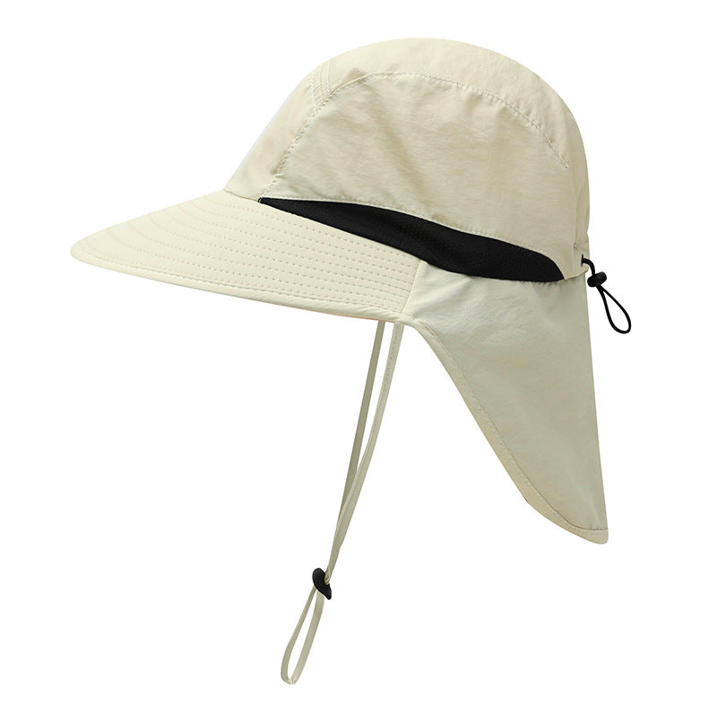 Outdoor Sun Hat for Women Youth Girls 50+ UPF Protection Safari Cap Wide Brim Fishing Hat with Neck Flap BeacH