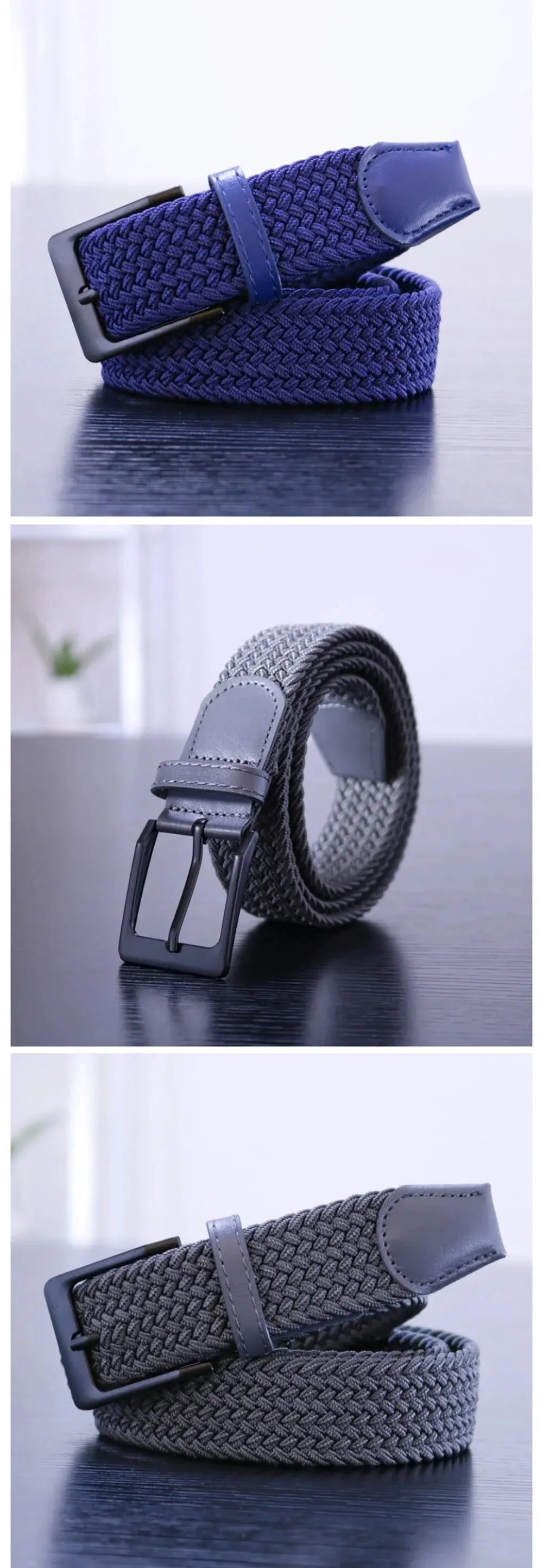 Men's Belt Fashion Casual Woven Elastic Belt Outdoor Sports Lady Tactical Belt Strap Climbing Belt With Pants Jeans Neutral Belt
