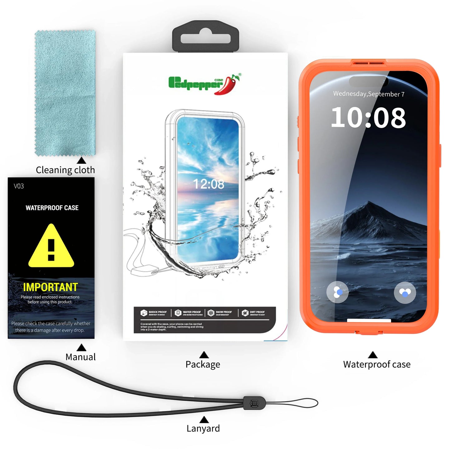 Magnetic Waterproof Phone Case for Swimming & Diving - Compatible with iPhone 17/17AIR/17Pro/17Promax
