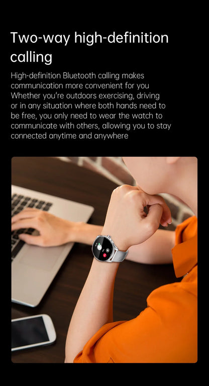 KUMI GW3 Pro Smartwatch 1.43" AMOLED IP68 Waterproof Bluetooth 5.2 Fitness Tracker Heart Rate Blood Oxygen Monitor