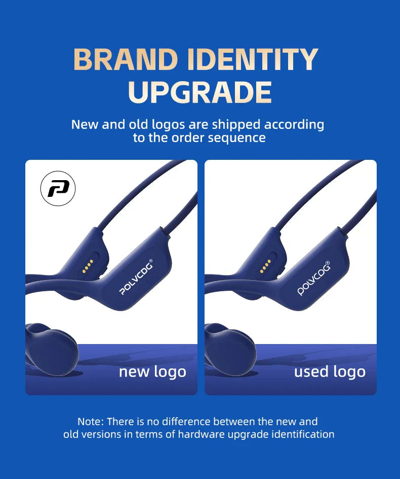 POLVCDG Bone Conduction Headset IPX8 32GB Bluetooth 5.3 Wireless Swimming Headset with Microphone Waterproof Exercise Fitness
