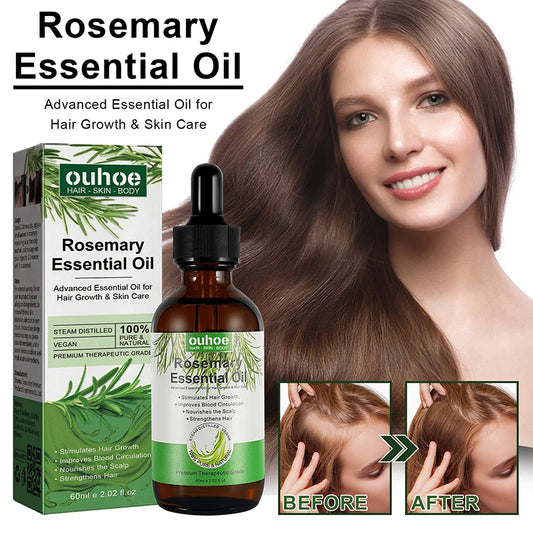 60ml Rosemary Essential Oil Pure Natural Hair Essential Oils for Nourish Shiny Hair Healthy Hair Care