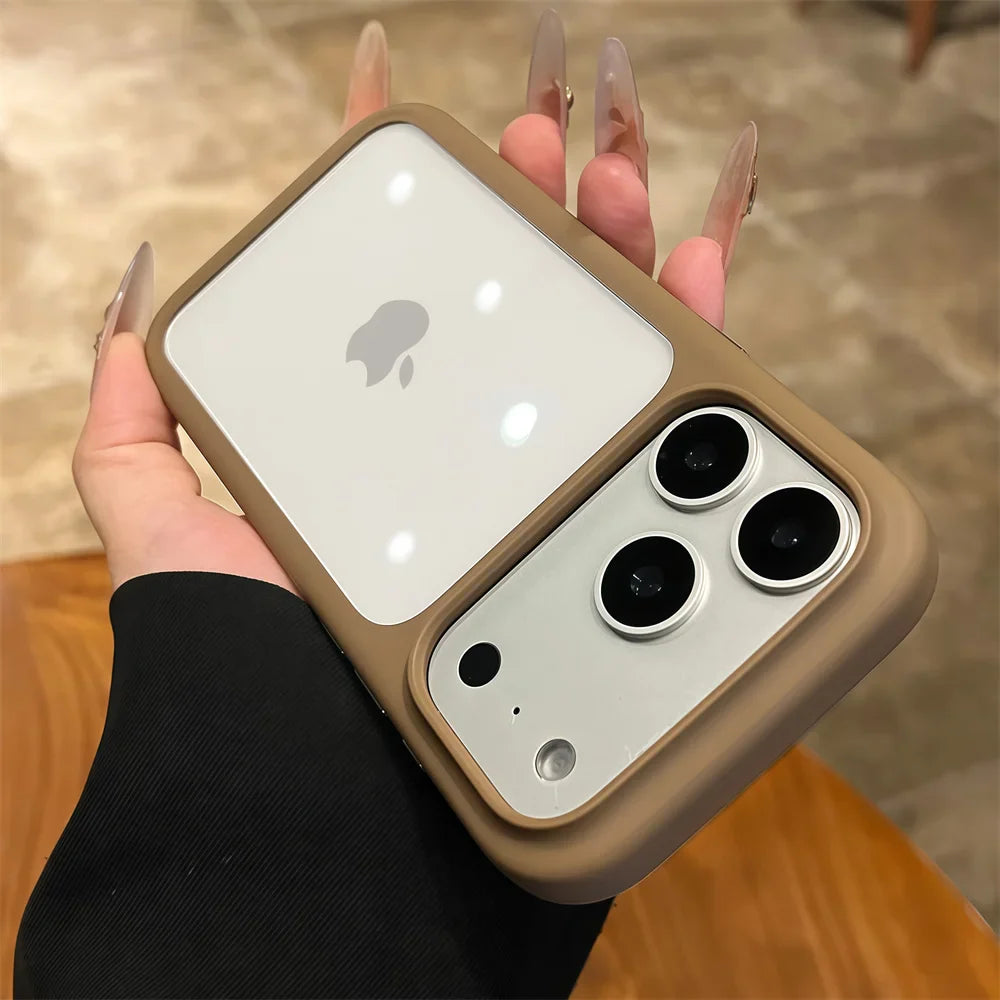 Advanced Silicone Soft Edge Transparent Hard Back Panel Case For iPhone 17 17 Pro 17 Pro Max Shockproof Phone Case Cover Gift