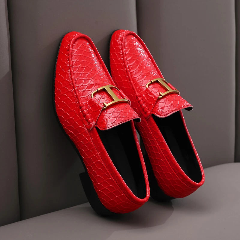 HKDQ 2023 Fashion Dress Shoes Man Business Casual Slip-on Men Formal Shoes Comfortable Breathable Non-slip Men's Leather Loafers