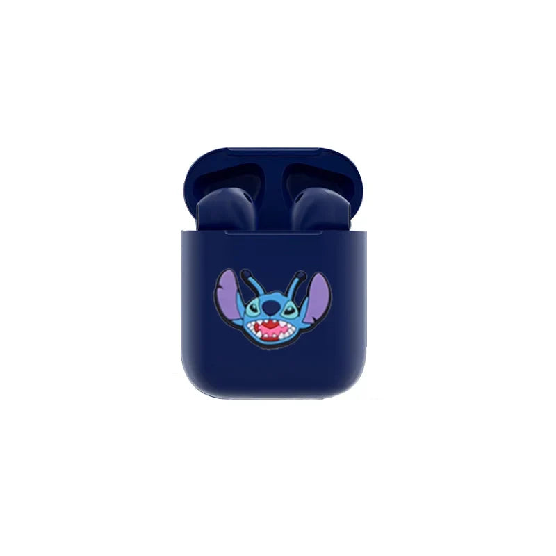Disney's New TWS i12 Wireless Headphones Bluetooth Stitch 5.0 Headphones Matte Macaron Headphones with Microphone Handsfree