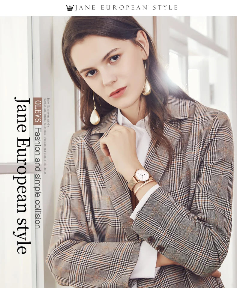 OLEVS Milanese Steel Band Quartz Women's Watch 5190