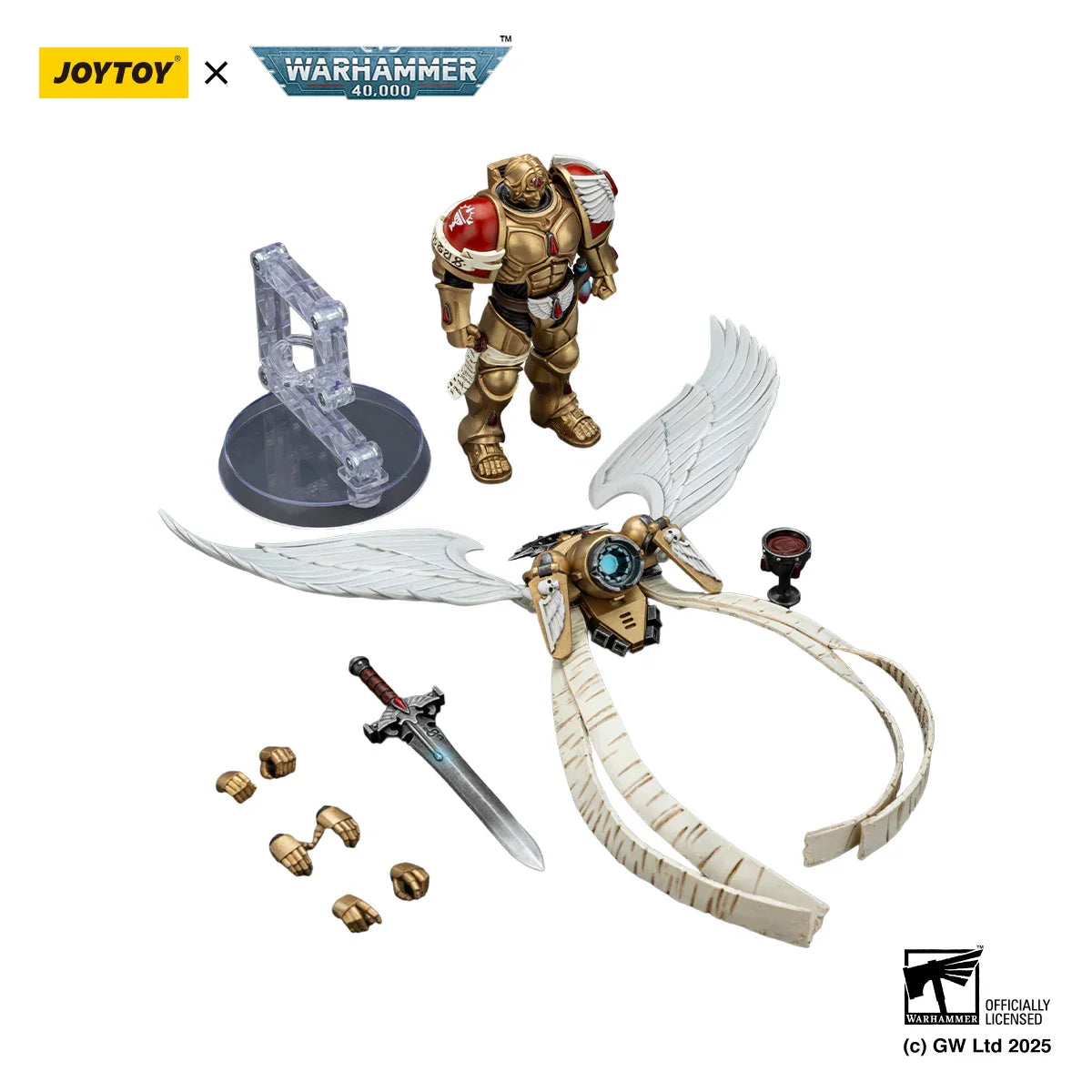 [IN-STOCK]JOYTOY Warhammer 40,000 1/18 Action Figure Blood Angels The Sanguinor with Encarmine Broadsword Model