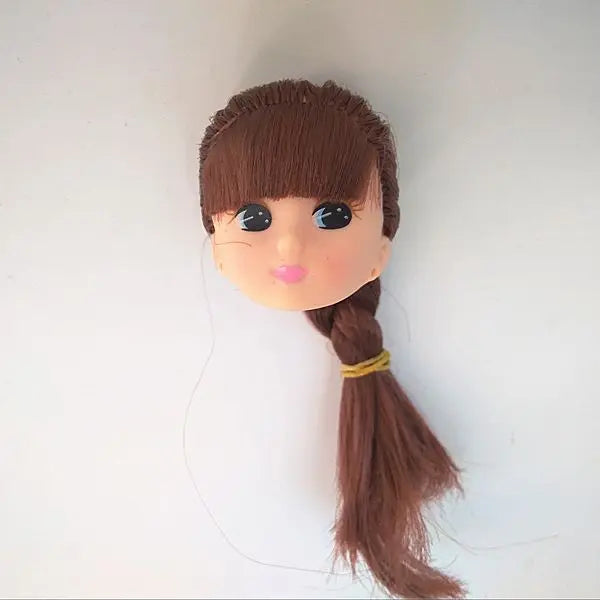 Jenny Licca Doll Heads Cute Little Girl Colorful Long Hair Heads DIY Doll Dressing Figures Girl Gifts Toys