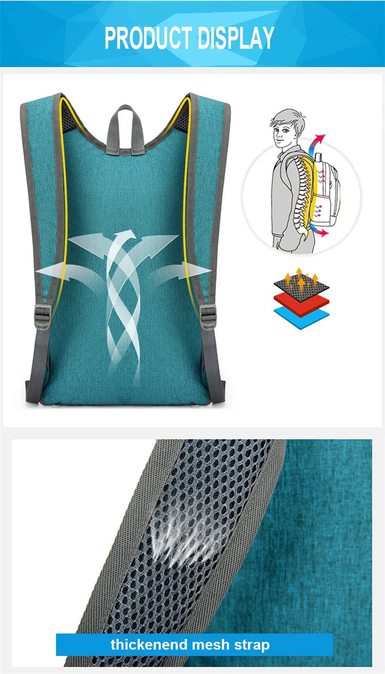 Portable Foldable Backpack,Men Women Ultralight Folding Bag,Outdoor Climbing Cycling Hiking  Knapsack Travel Daypack
