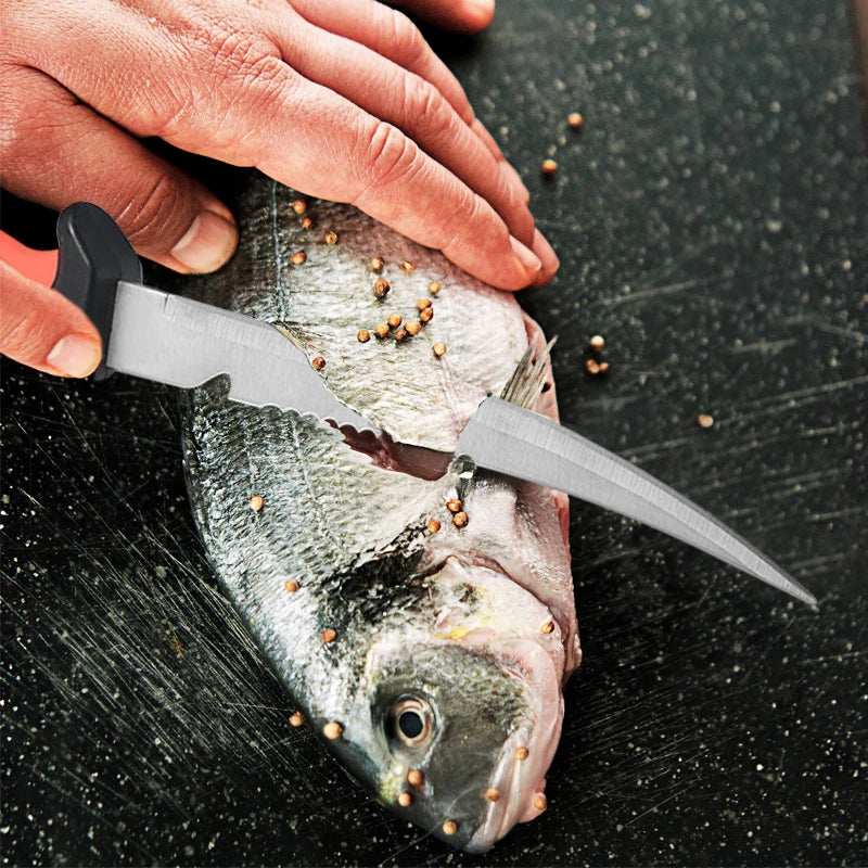 Stainless Steel Multifunctional Fishing Knife Fish Killing Knives Fish Planing Knife Kitchen