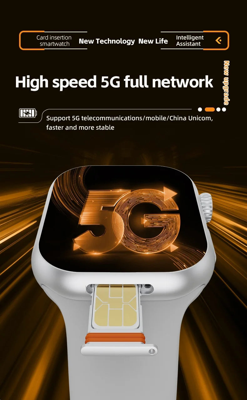 NEW Arrival S11 Plus Smartwatch 5G Sim Card Android 12.0 With 512GB Rom 190° Rotating Camera GPS WIFI 2.29'' Amoled Smart Watch
