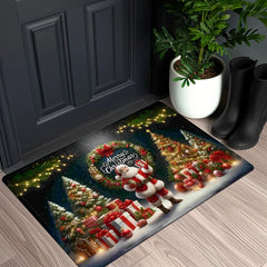 Christmas Santa Claus Entrance Welcome Doormat Bedroom Bedside Foot Mat Balcony