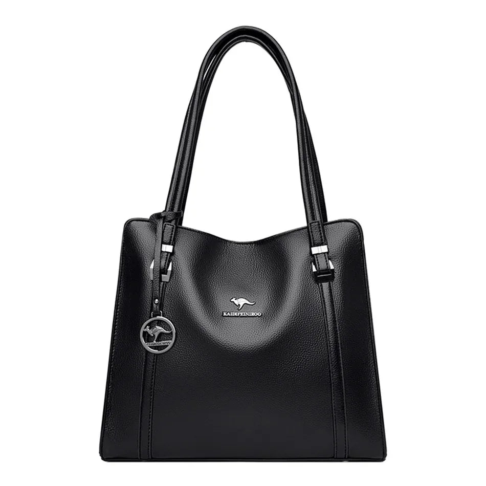 Soft Leather Handbags Women Bags Designer 3 Layers Shoulder Crossbody