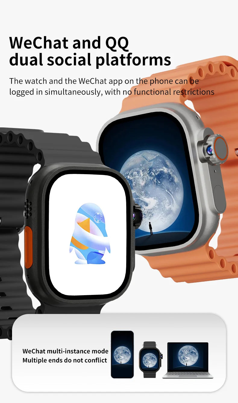 DW100 Pro Updated DW100 Pro + 5G LTE 2.29-inch Amoled Touch ID Smartwatch With 180° Rotary Camera NFC GPS Position WIFI Connect