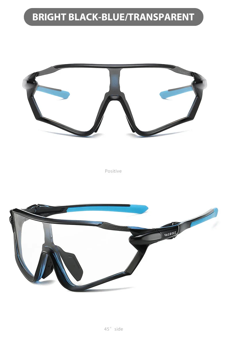 VAGHOZZ Brand New UV400 And Photochromic Cycling Glasses Outdoor Sunglasses Men Women Sport Eyewear MTB Bike Bicycle Goggles