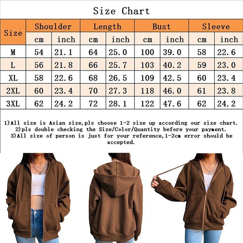 Womens Zipper Cardigan Hooded Sweatshirt Printing Outfits Fashion Casual