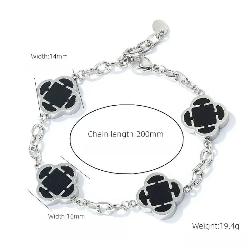 Stylish Petal Chan Bracelets for Men Boys,Waterproof Natural Shell Chain Links Wristband,Birthday Gift