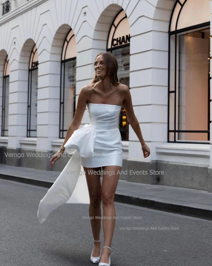 White Bridesmaid Dresses: Wedding Dresses Sleeveless Strapless Mermaid Bridal Gown
