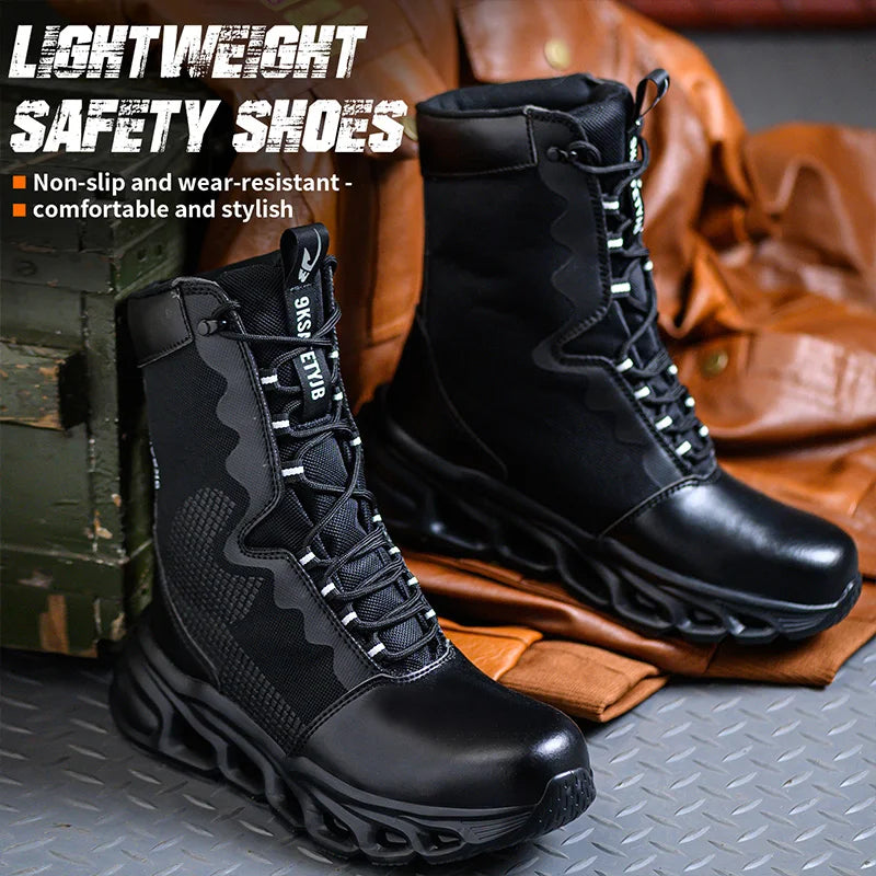 Work Sneakers Steel Toe Shoes Men Safety Shoes New Puncture-Proof Work Shoes Boots Indestructible Footwear Security Lightweight