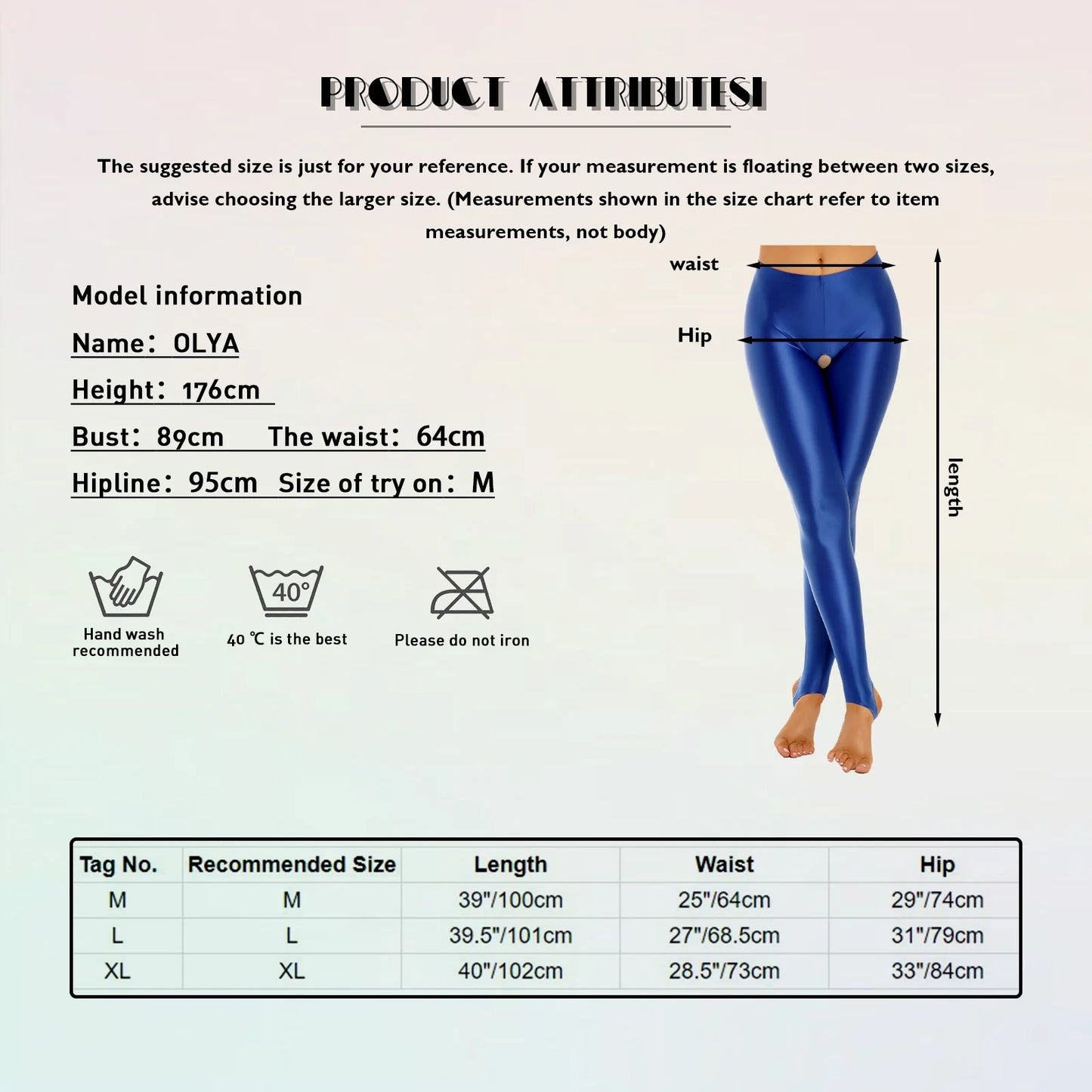 Womens Lingerie Glossy Open Crotch Stirrup Tights Leggings Stretchy Smooth Mid Waist