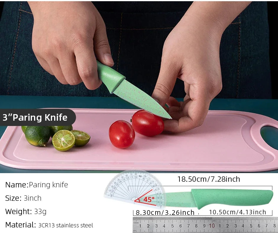 Kitchen Knife Set Professional Chef Accessories Bread Knife Scissors Vegetable
