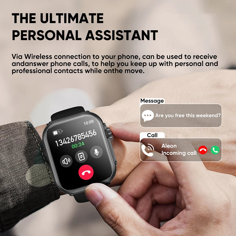 Watch Ultra 2 SE Men Women 1000mAh HD AMOLED GPS Track 100+Sport Heart Rate Bluetooth Call Waterproof Smartwatch For iOS Android