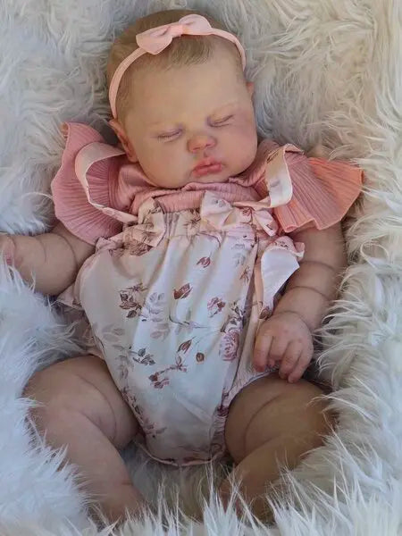 NPK 19-inch Reborn Girl Baby Doll - Hand-Painted Finish Soft Cloth Body Realistic Vinyl Pickle Doll High-Quality Collectible
