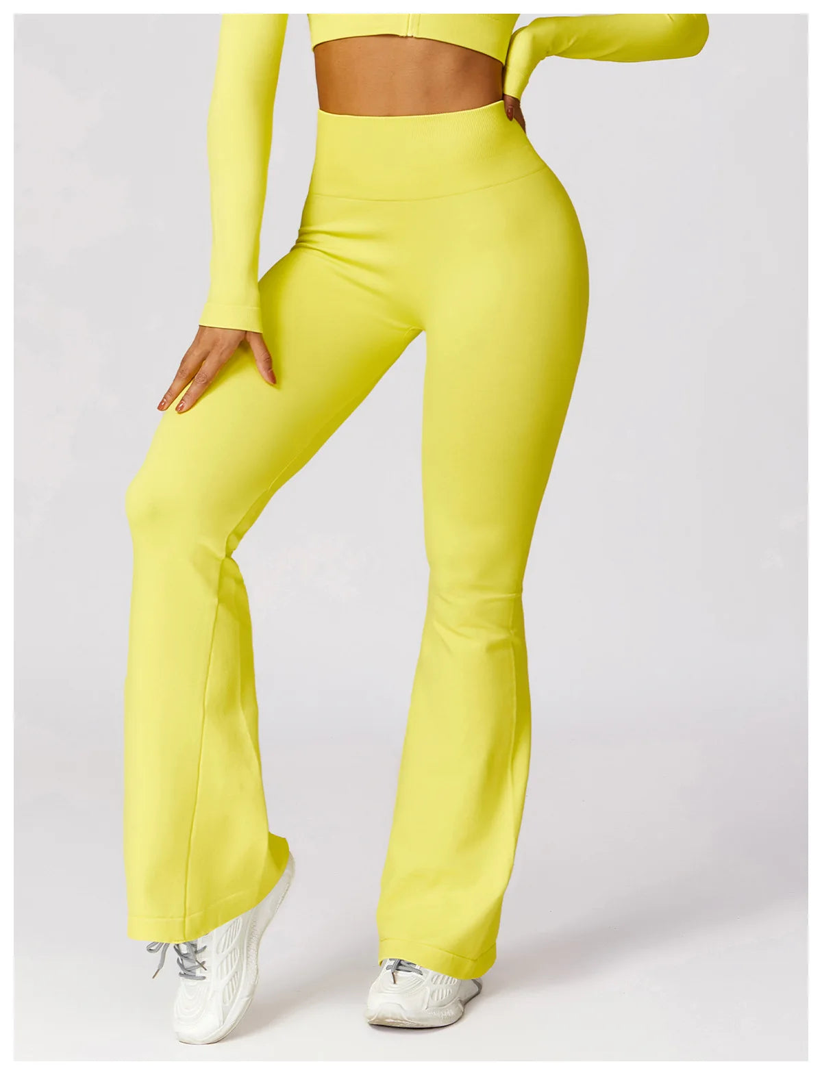 Seamless Flared Leggings Scrunch Sports Leggings Women Gym Yoga Flared Pants