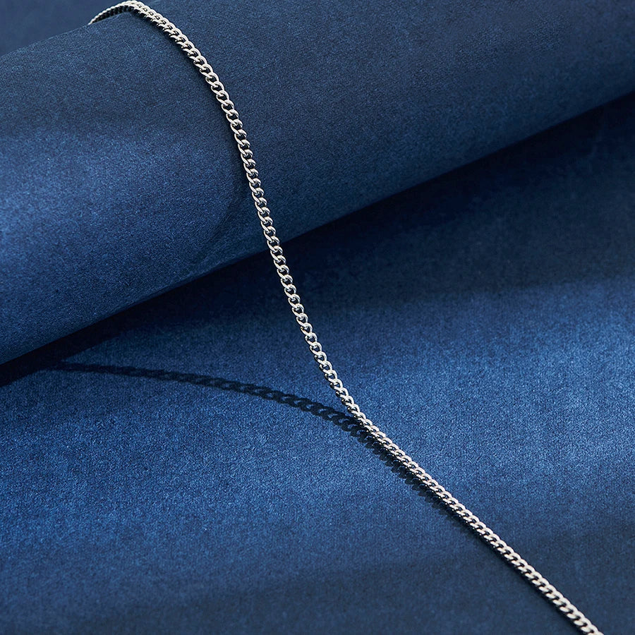 2mm Wide Stainless Steel Link Chain Necklace for Men and Women Silver Color and Gold Color Available Length 14"-30"