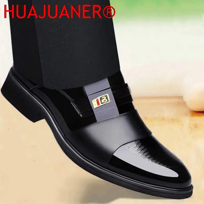 Men Leather Casual Shoes Men Shoes Autumn New Business Formal Men Leather Shoes Casual Cover Foot Heightening Leather Shoes Men