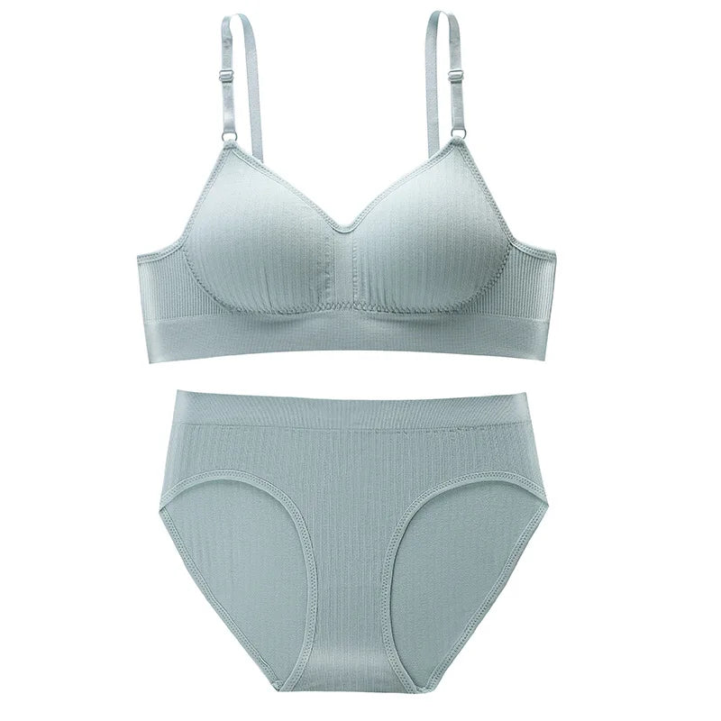 Sports Women Bra Panties Set Seamless Bra Top Set Letter Activewear Bra