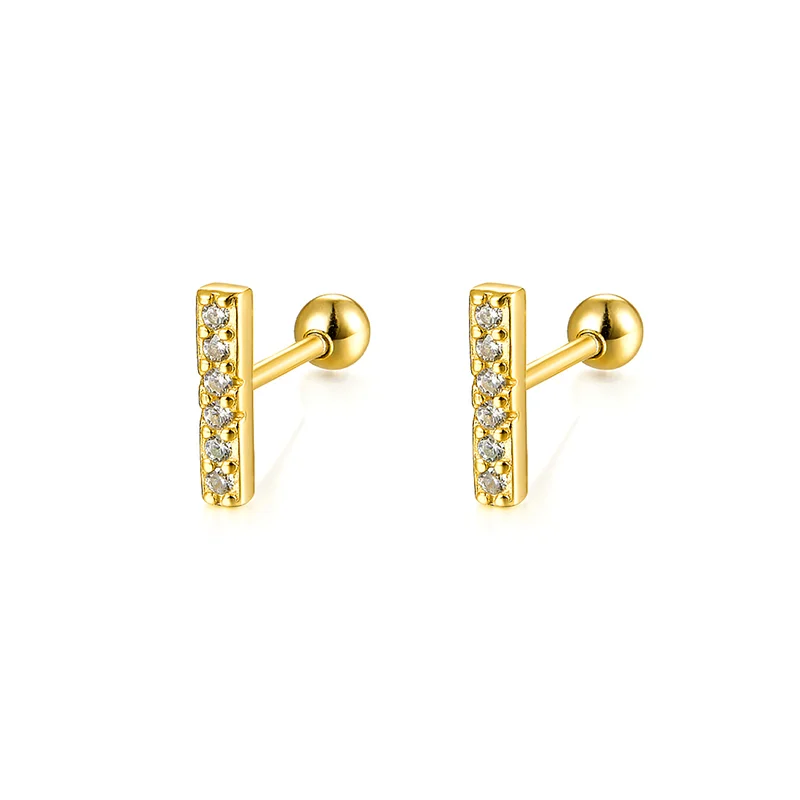 WANTME 925 Sterling Silver Fashion Love Butterfly Romantic Star Crown Screw Stud Earrings for Women Ear Bone Piercing Jewelry