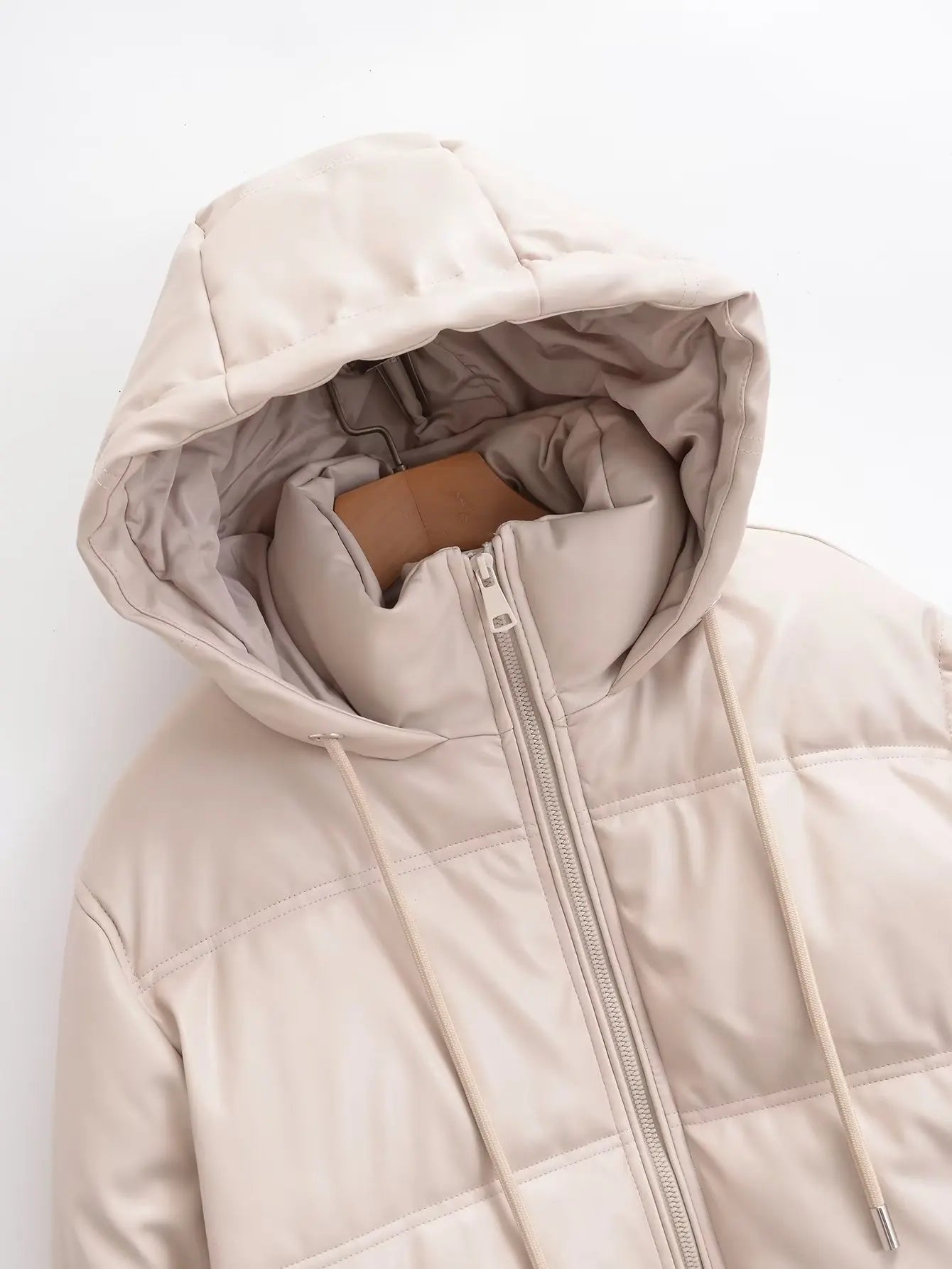 Winter Women's Cold Coat Winter Jackets for Women Warm Leather PU Parkas