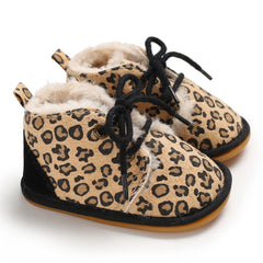 Leopard Theme Baby Shoes Boy Infant Toddler Casual Cotton Sole Anti-slip