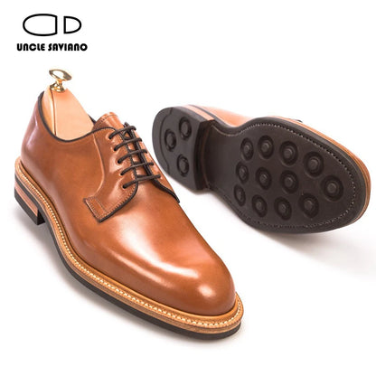 Uncle Saviano Derby Luxury Men Shoes Designer Genuine Leather Handmade Fashion Man Shoe Dress Formal Business Shoes for Men