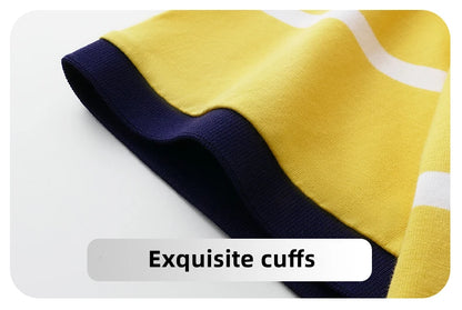 Fashion striped short sleeve men polo shirt summer trend brand letter embroidery design business casual breathable Paul T-shirt