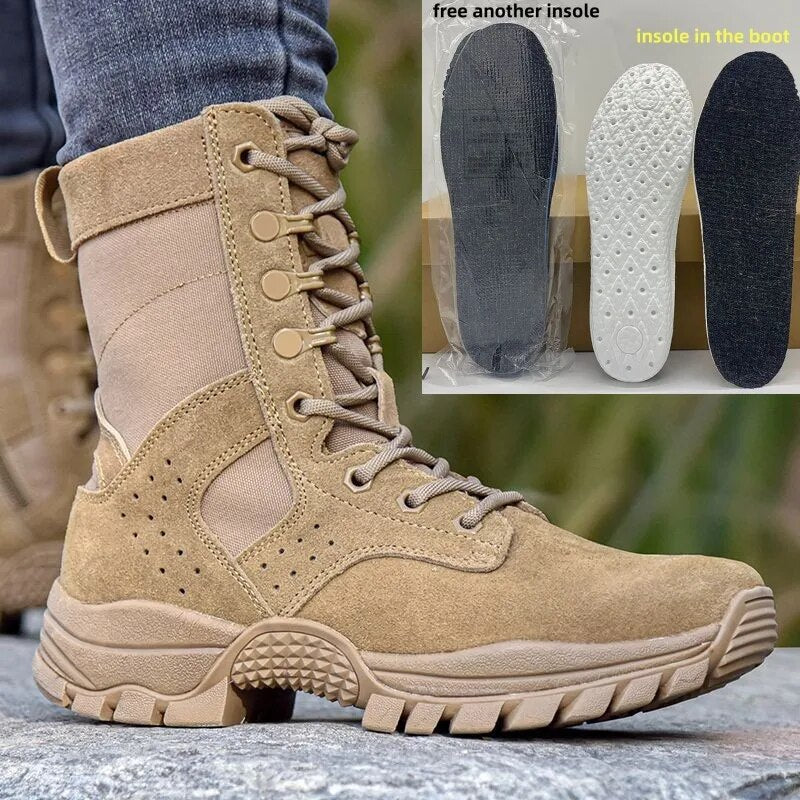 Men Boots Army Military Special Force Boot Fight Combat Train Desert Shoes