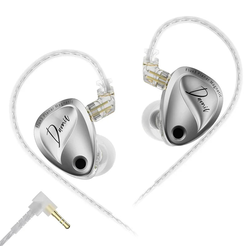 KZ Duonic HIFI IEMs Triple-Magnetic Planar Driver 4-Tuning Wired Earphones with HD Dual Mic For castor pro