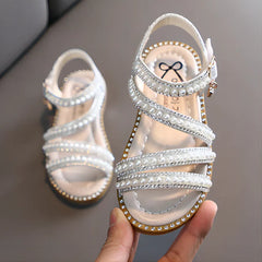 Girl Sandals Summer Fashion Kids Baby Girls Bling Rhinestone Princess Single