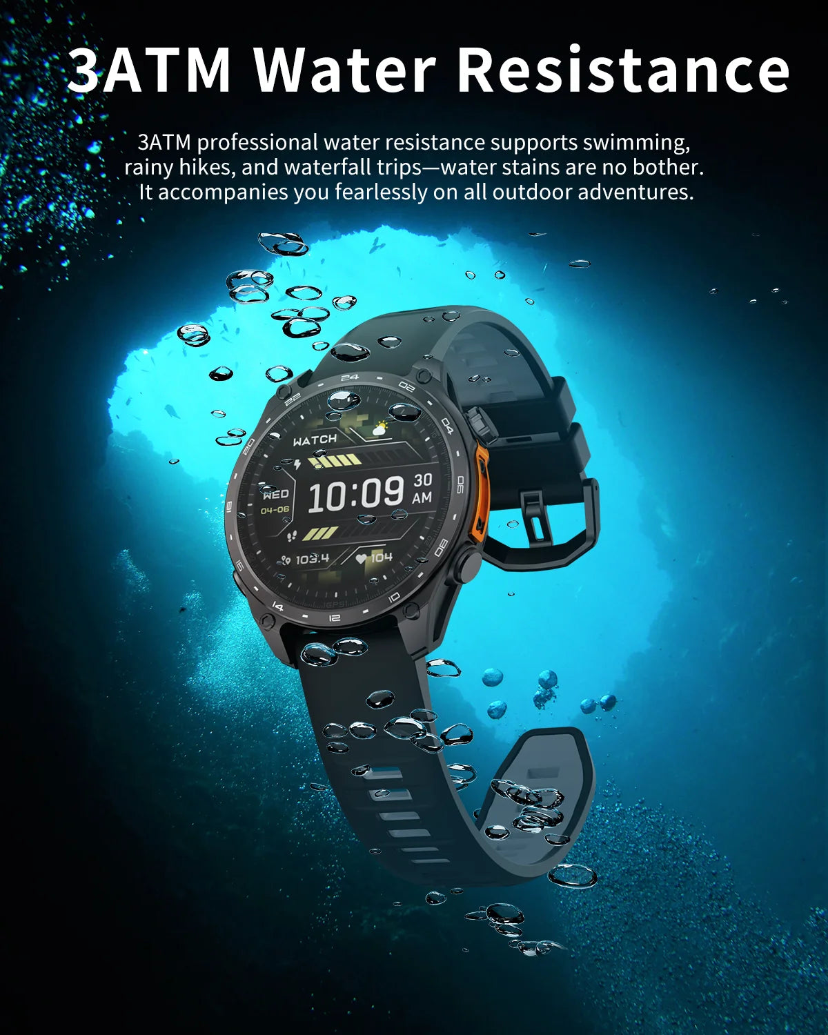 2025New Built-in GPS Offline Map Position Smart Watch Men 4GB Memory 3ATM Waterproof MP3/4 Compass BT Call Swim Sport Bracelets