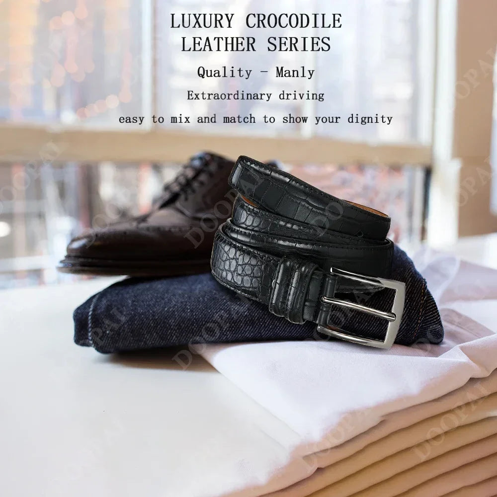 Famous Brand Business Belt Men Top Quality PU Luxury Leather Waist Strap Black Male Automatic Buckle Jeans Belts for Men