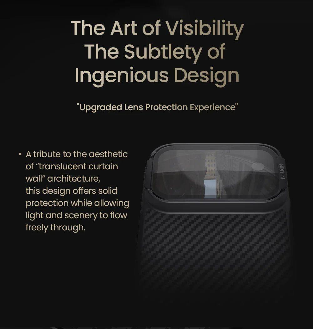 For iPhone 17 Pro Max / 17 Pro case CarboProp Fiber Magnetic Adapt Translucent Black Camera Cover Lens Back Cover Protection