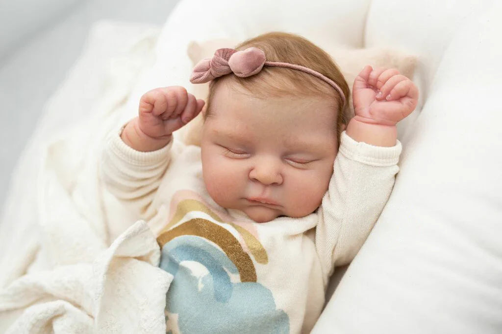NPK 21Inch Fresh Color Reborn Doll Kit Peaches Soft Touch Unfinished Unpainted DIY Doll Parts