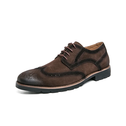 Handmade Mens Wingtip Oxford Shoes Cow Leather Brogue Men's Dress Shoes Classic Business Formal Shoes for Men Zapatillas Hombre