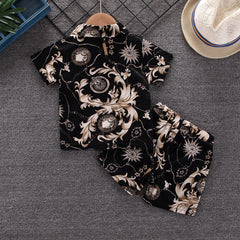 New Summer Baby Clothes Set Children Boys Short Sleeved Suit Shirt Shorts 2Pcs/Sets Kids Clothing Set Toddler Casual Cotton Cost