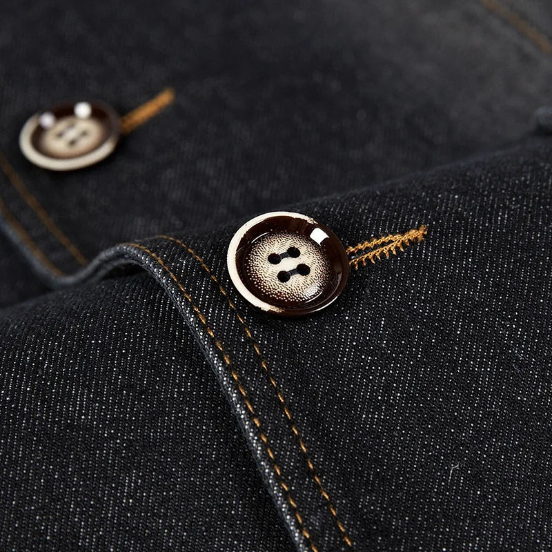 Denim Blazer Mens Jeans Jacket Autumn Slim Fit Coat Winter Windbreaker Cowboy Tops
