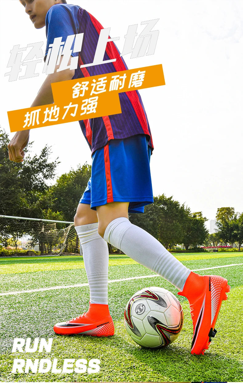 Football Boots Breathable Outdoor Lightweight Non-slip Training Soccer Shoes
